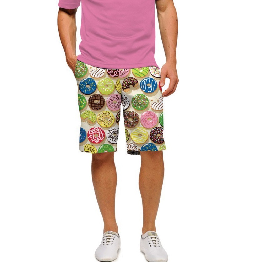 Loudmouth Men's Donut Print Shorts in Multi-Color